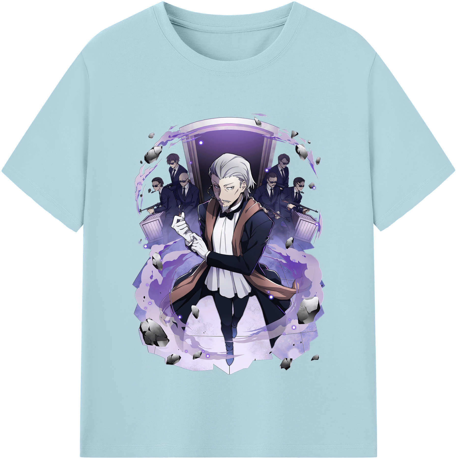 （画像用） 文豪ストレイドッグス Bungo Stray Dogs 綿100％半袖Tシャツ（フロントプリント）